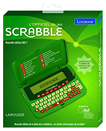 Lexibook SCF-428FR - Diccionario electrónico Oficial del Juego de Scrabble ODS7, Larmousse FISF, árbitro, Corrector de ortografía, 400.000 Palabras, definiciones