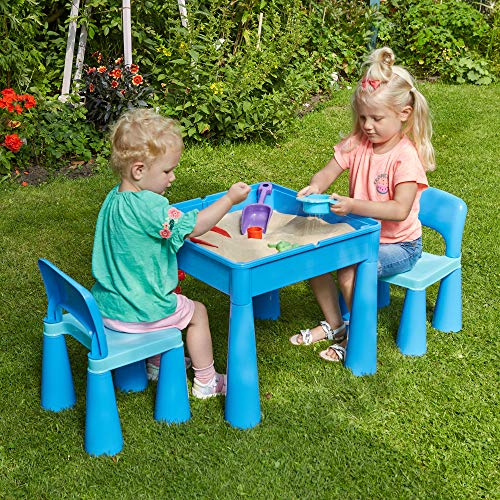 Liberty House LH899B Juego de mesa y 2 sillas infantiles, color Azul