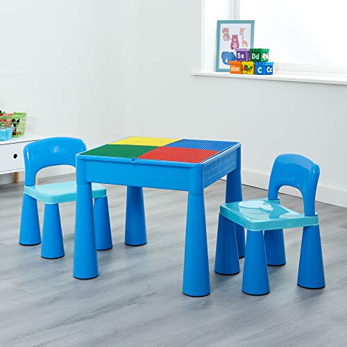Liberty House LH899B Juego de mesa y 2 sillas infantiles, color Azul