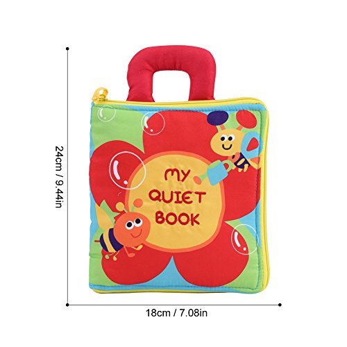 Libro de Tela Bebé Puzzle Libros Blandos Multifuncional Flor Tridimensional Juguete Educativo Reconocer Digital Libro Bebe Libros para Bebes 10 Meses