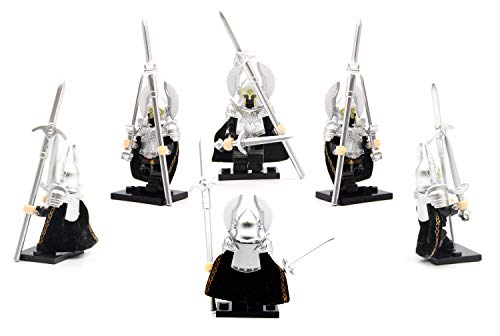 MAGMABRICK Compatible con Legos Set di Armature Della Guardia Fontana Gondor con Equipo de Guerra Compatible con el Bloque de construcción de la Marca Principal (Figura 6 Gratis)