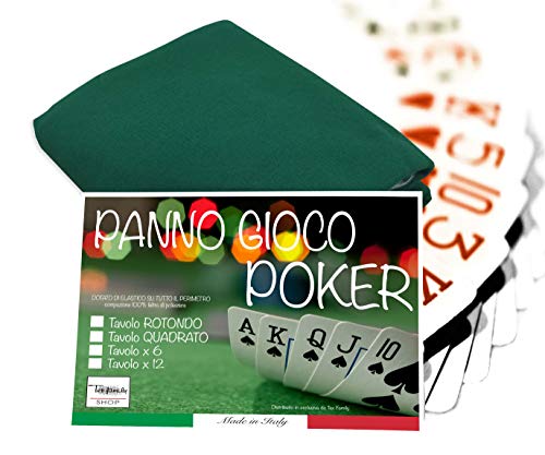 Mantel para juegos de cartas como el póquer para proteger la mesa, verde, 150 x 150 cm, cuadrado