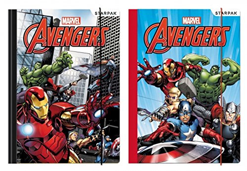 Marvel Avengers - Carpetas con goma elástica (2 unidades)