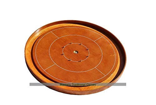Masters Crokinole Tournament Board - Beech and Beech (with Discs, Powder and Hanging Kit)