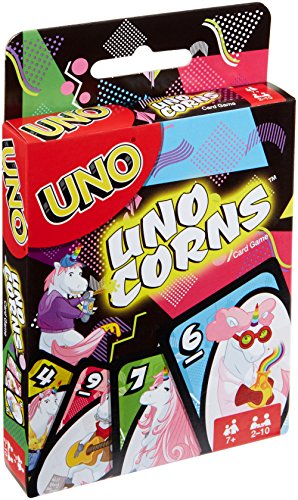 Mattel Games Juego de Cartas de Unicornio FNC46 – UNO (Uni) Corns, Adecuado para 2 – 10 Jugadores, Juegos de Cartas a Partir de 7 años