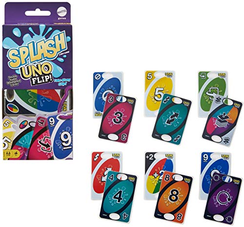 Mattel Games Juego de cartas UNO Flip! Splash (GXD74)
