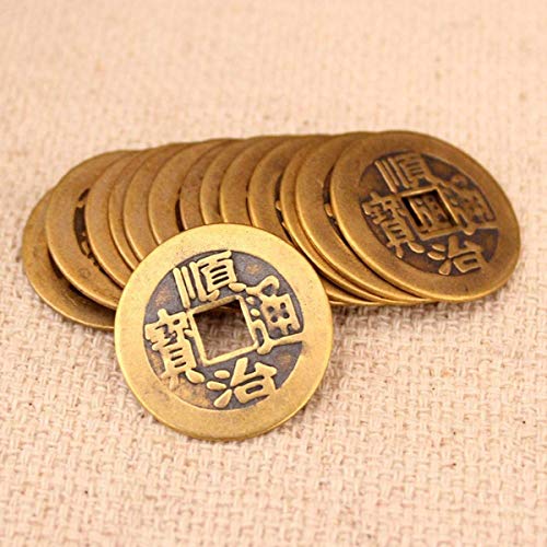 Mengger Monedas Chinas Juguete Feng Shui Antiguas I-ching Monedas de Fortuna para Suerte Salud y Riqueza 100 Piezas Chino Colgantes