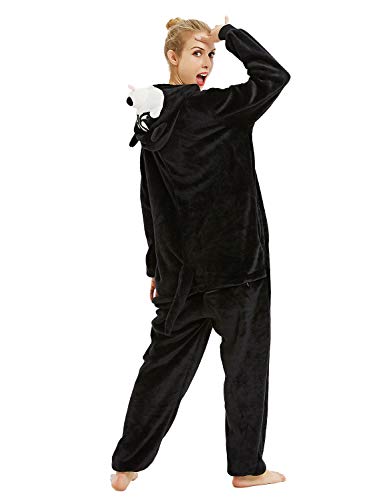 Mescara Pijama de animales de Cosplay entero unisex disfraz Halloween Carnaval Fiesta Mujer Hombre Animal Sleepwear perro L