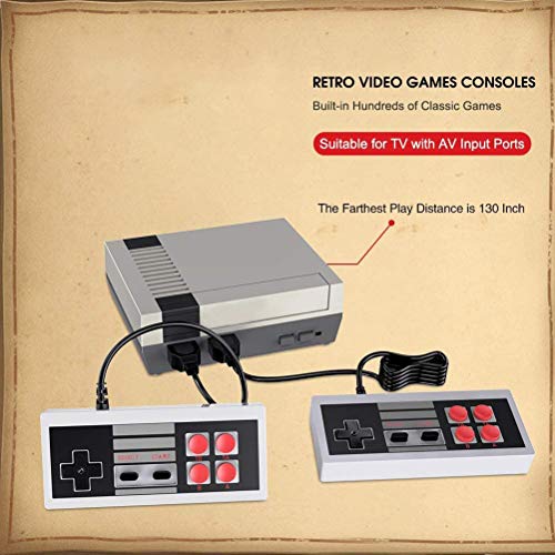 Mini Consola de Juegos de TV de 4 Botones Consola de Juegos Retro Salida AV para Consola NES Videojuegos clásicos incorporados