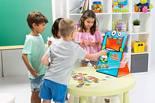 Miniland- ABC Monster Monstruo tragabolas. Juego de lenguaje para niños, Multicolor (31977) , color/modelo surtido