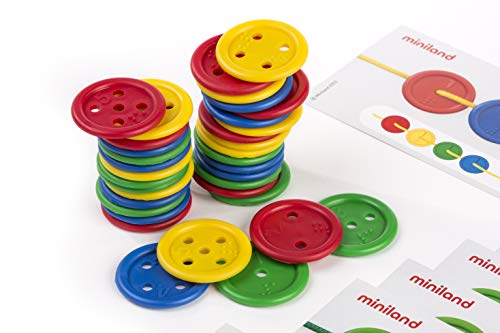 Miniland Activity Button-Botones para Coser, Multicolor (31791)