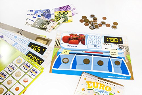 Miniland - Activity Euro, juguete de 18 actividades para el aprendizaje de las monedas y billetes (45308) , color/modelo surtido