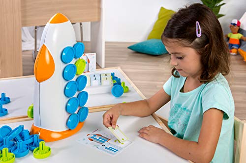 Miniland- The Rocket 10 Divertido Juego para el Aprendizaje de los Conceptos niños de 3 a 7 años, matemática manipulativa, método ABN (31871)