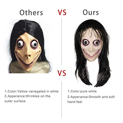 molezu Momo Máscaras De Látex, Halloween y Navidad Terror máscaras látex Decorativas