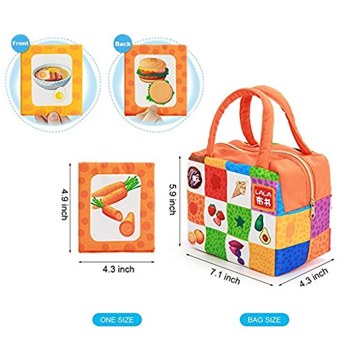 Montessori Toy 26Pcs Tarjeta De Aprendizaje Bebé Niño Juguete De Desarrollo Temprano - # 4 Animal y número, 12x11cm - # 2 Comida y Color, 12x11cm