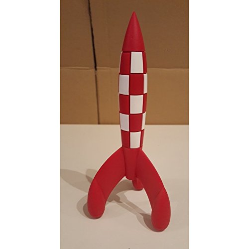 Moulinsart Figura de Colección Cohete Lunar PVC/ABS, Rojo y Blanco, 17 cm
