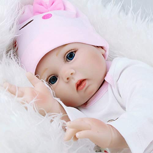 Muñecas de bebé de 56 cm, Minidiva calidad realista, hechas a mano bebé, vinilo suave, como regalo o juguete, para niños mayores de 3 años, certificación EN71