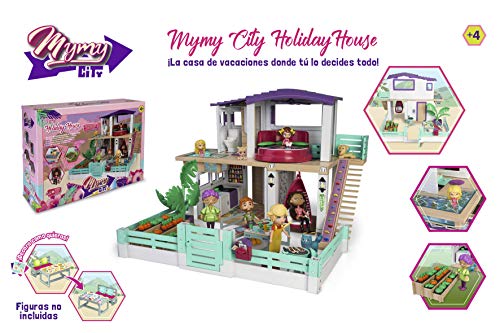 Mymy City- Holiday House, Casita de muñecas amueblada, para niños y niñas a partir de 3 años, (Famosa 700015599) , color/modelo surtido