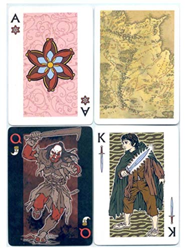 Naipes Heraclio Fournier Juego de Magia El señor de los Anillos - La Comunidad del Anillo Baraja de Poker 55 Cartas + Manual de Magia