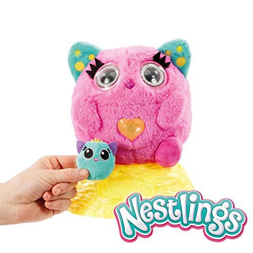 Nestlings Rosa, Mascota interactiva. Cuídala y sus bebés nacerán. Disponible en Rosa y Azul , color/modelo surtido