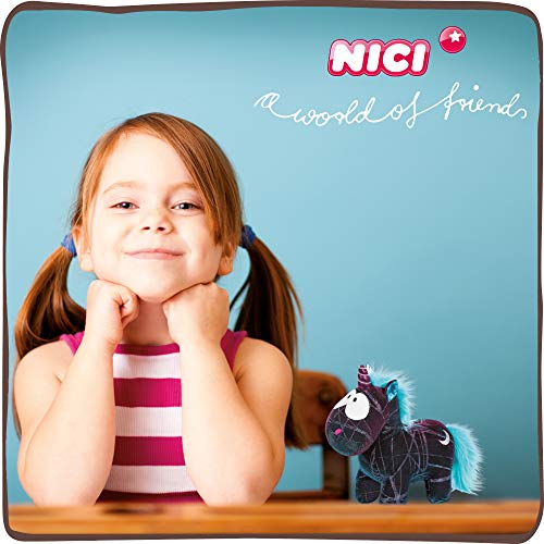 NICI- Peluche Unicornio Moon Beamer, Edición Especial 22cm, Color Negro, 22 cm (45712)