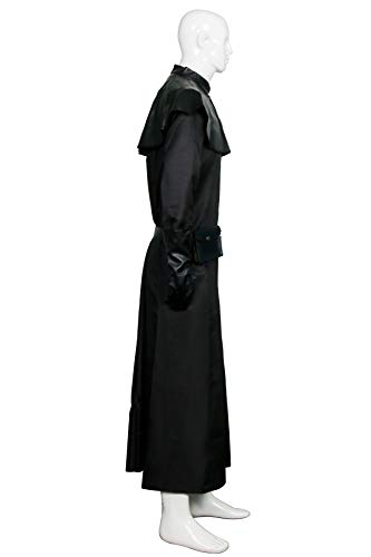 Nuwd Plague Doctor Disfraz Cosplay de Halloween Steampunk Medieval Fancy Dress Vestido negro juego de rol para adultos Negro L