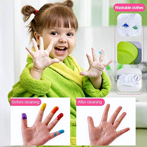 OCEANO 12 ×50MLI Botes Pintura de Dedos para niños, Pintura de Dedos，Lavable Pinturas para niños no tóxicas, de Color Natural y ecológico，Incluido: Cuatro Pinceles, una Paleta
