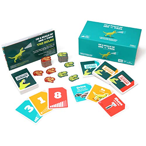 On a Scale of One to T-Rex Juego de Exploding Kittens: A Card Game for People Who Are Bad at Charades - Amazon Exclusive Card Games For Adults, Teens & Kids - en Inglés