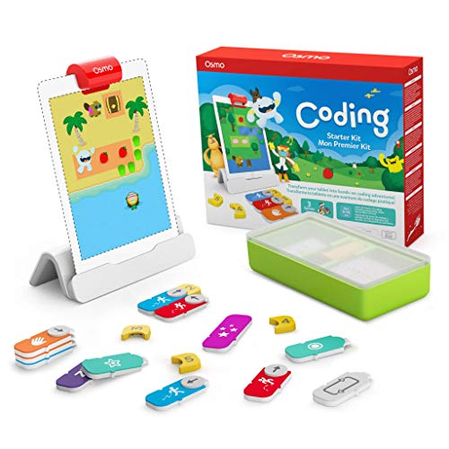 Osmo Coding Starter Kit 3 Juegos prácticos de Aprendizaje-Edades 5-10 + -Aprende a codificar, Conceptos básicos Rompecabezas de codificación-Base para iPad incluida (901-00039)