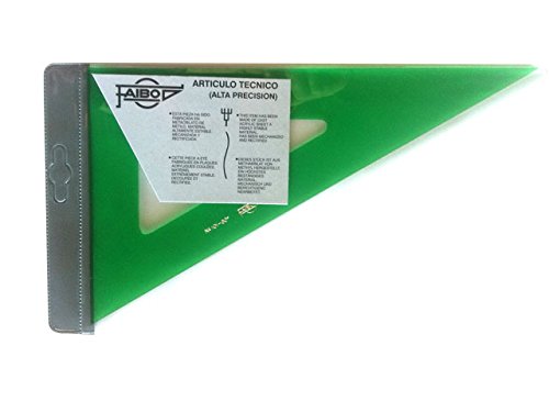 PACK LOTE Faibo Técnico - Regla verde 30 Cm + Escuadra Verde 30 Cm + Cartabón 30 Cm + REGALO 1 Portaminas Edding P12 mina 0,7mm y 1 Goma de borrar Faber Castell Dust-Free (color al Azar)