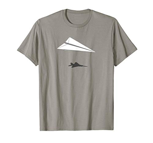 Paper Airplane Shadow F-15 Eagle Camiseta