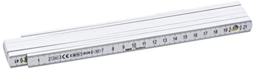 Perel 3412 – Metro/ Escala plegable de fibra de vidrio, longitud de 2 m, 1 pieza