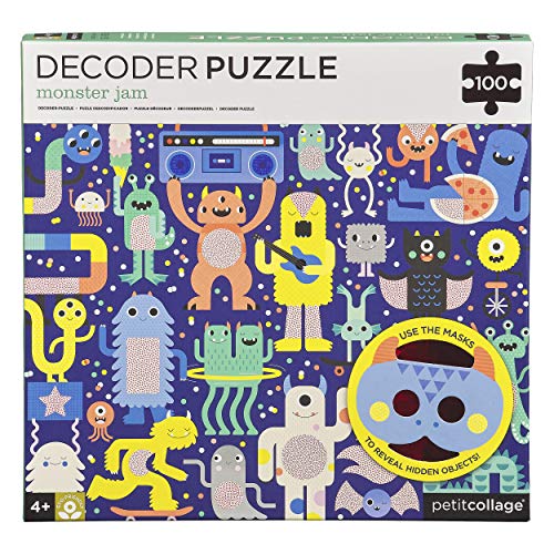 PETIT COLLAGE- Monster Jam Decoder Puzzle descifrador, Multicolor (PTC331)