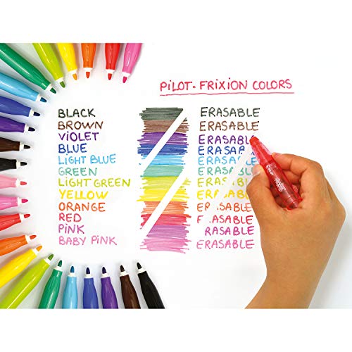Pilot Frixion - Pack de 12 rotuladores, Multicolor