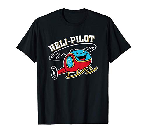 Piloto de helicóptero | divertido helicóptero rojo risueño Camiseta