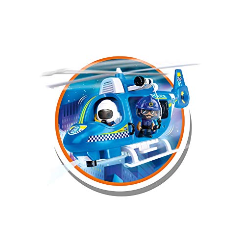 Pinypon Action - Helicóptero de policía con 1 Figura y Accesorios, para niños y niñas de 4 a 8 años (Famosa 700014782)