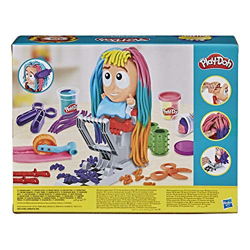 Play-Doh Crazy Cuts-Juguete de peluquería para niños de 3 años en adelante con 8 latas Tricolor, 2 onzas Cada una, no tóxico, Multicolor (Hasbro F1260)