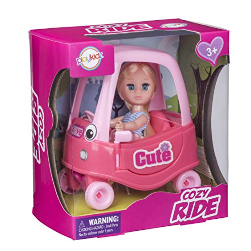 Playkidz imaginación Blonde Doll con Super Durable casa niños o Simplemente Fun Play Mini muñeca coupé Juego
