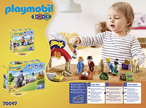 Playmobil- 1.2.3 Mi Primer Belén Juego con Accesorios, Multicolor (70047)