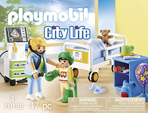 PLAYMOBIL City Life 70192 Sala Hospital Infantil, A Partir de 4 años