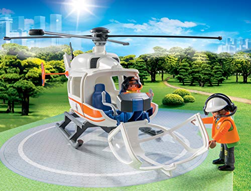Playmobil - City Life Helicóptero de Rescate, Multicolor (70048)
