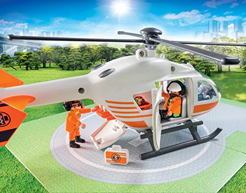 Playmobil - City Life Helicóptero de Rescate, Multicolor (70048)