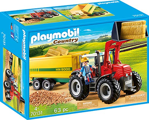 PLAYMOBIL Country Tractor con Remolque, A partir de 4 años (70131)