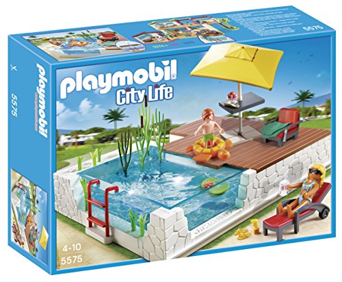 PLAYMOBIL Mansión Moderna de Lujo - Playset Piscina con terraza (5575)