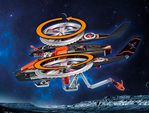 PLAYMOBIL- Piratas Galácticos Helicóptero Juguete, Multicolor (70023)