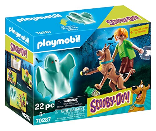 PLAYMOBIL Scooby DOO! 70287 Scooby & Shaggy con Fantasma, A Partir de 5 Años