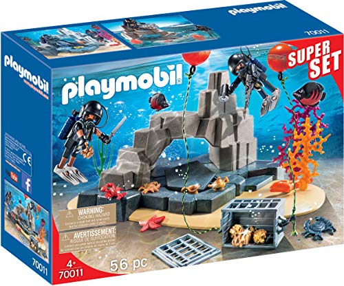 PLAYMOBIL - Super set Buceo Figuras de Juguete, Color Multicolor, 70011