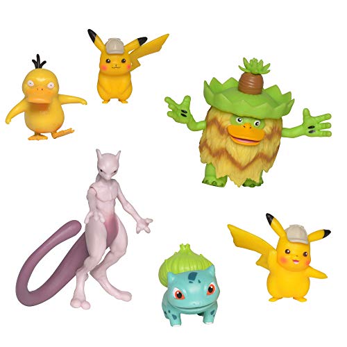 Pokemon Pack de 6 Figuras Detective Pikachu (BIZAK 63227602) , color/modelo surtido