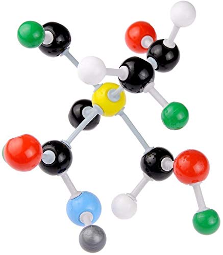Poweka Modelo Molecular Kit de Estructura Orgánica Inorgánica Química 240 Unids con Átomo Enlaces y Guía de Instrucción para Maestros Estudiantes y Científicos