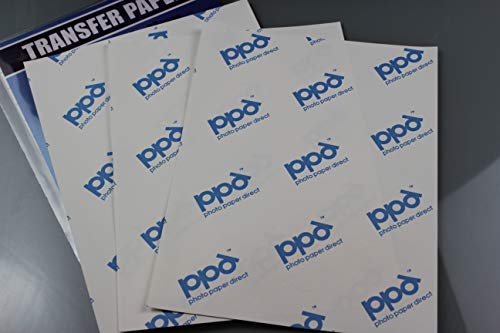 PPD A4 x 10 Hojas de Papel de Transferencia Térmica Para Camisetas, Mascarillas y Tejidos Oscuros - Para Impresora de Inyección de Tinta Inkjet - PPD-4-10